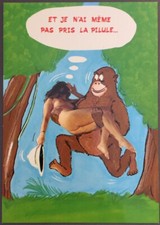 CARTE POSTALE FEMME : ET JE N'AI MEME PAS PRIS LA PILULE...  (39)