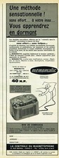 publicité Advertising 11211  1961   la Centrale du magnétophone  mémomatic 