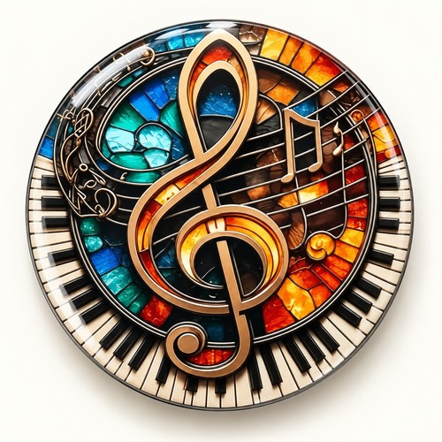 Broche badge clé de sol - broche,