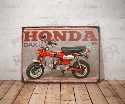 Plaque métal vintage honda - métal,