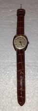 ANCIENNE MONTRE LOV HOMME PLAQUE OR NUMEROTE AVEC BRACELET CUIR COMME NEUF