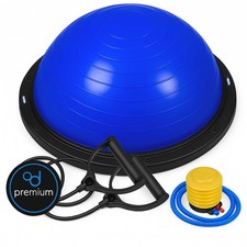Demi-Ballon d Entrainement 58cm Half Ball Exercises a Domicile Gym Fitness Bleu