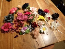 Vintage Lot de Fleurs en tissu