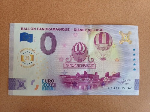 Billet euro souvenir disney - 0,