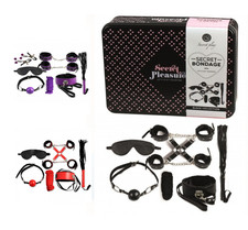 Kit de Bondage Bâillon Fouet Simili Cuir Laisse Collier BDSM Soumission 8 Pièces
