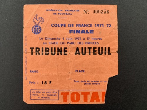 Ticket finale coupe - coupe, france