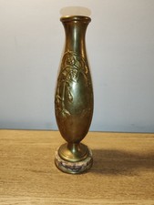 vase Sculpture En bronze doré: Décor Fleur Signé  A. Sadoux Art Déco A Saisir 