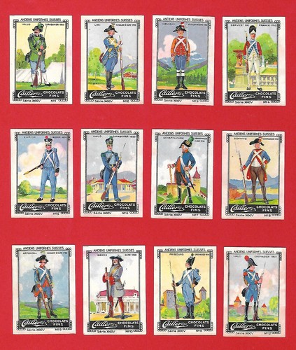 Poster stamps militaria swiss - stamps,