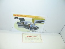 1 fiche + certif. DINKY TOYS