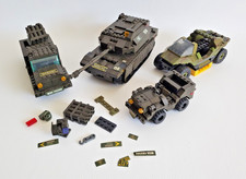 Lot Véhicules Militaires Modèles Type Briques Armée Char Missile Jeep Mega Bloks