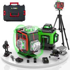 Niveau Laser 4D 16 Lignes Vert Auto-Nivelant 360° Horizontal Vertical + Trépied 