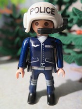 PILOTE HELICOPTERE policière C casque  micro GIGN RAID police PLAYMOBIL 6921