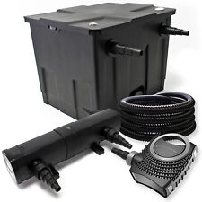 Kit de filtration de bassin Bio Filtre 12000l UVC 18W Pompe Tuyau 25m 001