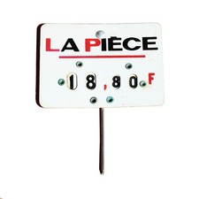 Petite étiquette de boucherie / charcuterie vintage prix en francs / la pièce