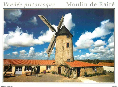Carte postale moulin à - postale,