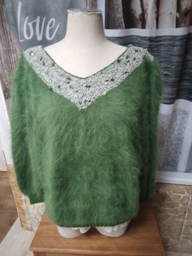 Splendide pull angora - , vert