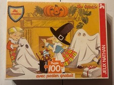 Puzzle 100 pièces Les Triplés Halloween Nathan NEUF blister vintage