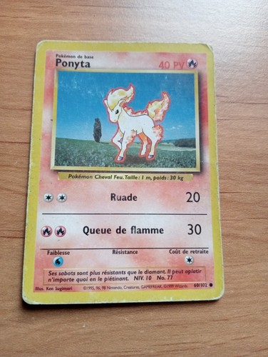 Carte pokémon ponyta 1ere - carte,