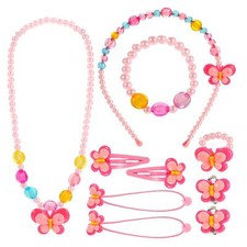 Bijoux Enfants Petites Filles Collier Bracelet Bague Boucles d'oreilles Clip ...
