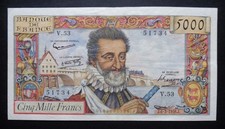 5000 Francs "Henri IV"  - 6