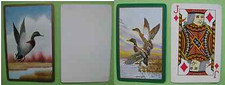 2 cartes à jouer ancienne(USA 1940/45) de collection : canards