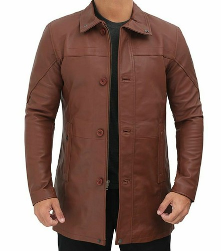 Manteau homme marron - 100%, cuir