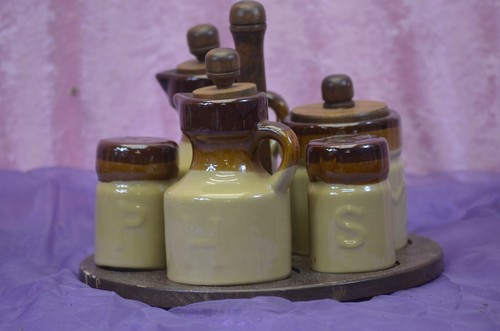 Ancien service huile - ancien, vinaigre