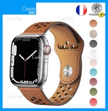 Bracelet Sport Cuir pour Apple Watch 38 40 41 42 44 45mm Serie 8 7 6 5 4 3 2 SE