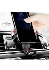 Support Téléphone Voiture Universel – Grille Ventilation Noir – Smartphone 360°