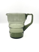 Pichet À Eau / Orangeade En Cristal De Baccarat Fumé Art Déco Broc Ht 15,6cm