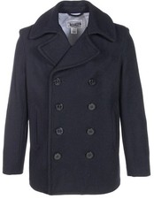 Schott NYC Manteau Peacoat Slim Fit Fabriqué Aux États-Unis Marine