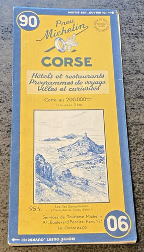 Carte michelin corse - carte, n°