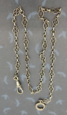 Ancienne Grande chaine montre à gousset giletière argent massif maille filigrane