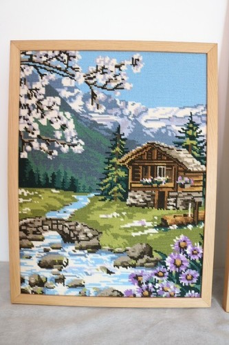 Canevas broderie encadrée