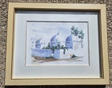 Aquarelle M Laurent Boujad (Maroc) 46cmx38