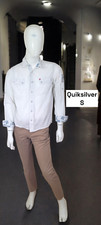 Quiksilver Taille S  chemise manches longues blanche et bleue homme