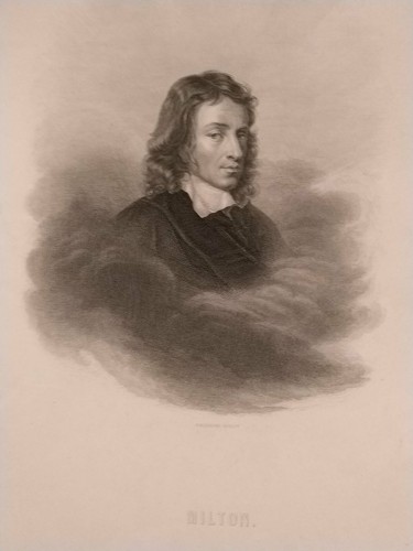 Milton poète anglais gravure - anglais,