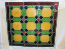 VITRAIL / VITRAUX/GEOMETRIQUE/51 x 47 cm/DECO/A ENCADRER /XXème/2 DISPONIBLES/1