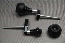 Tampons / Roulettes de Protection Couleur Noir KAWASAKI ER6 F ER-6F 2012-2016