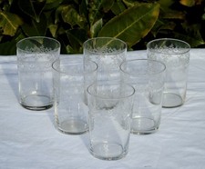 Service de 6 gobelets en cristal de Baccarat modèle Sévigné Haut. 8 cm
