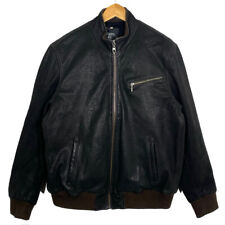 Blouson En Cuir Marron Foncé Noir Vintage 90/2000’s