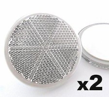 Deux catadioptres ronds autocollants - caravane/remorque - blanc - 50 mm