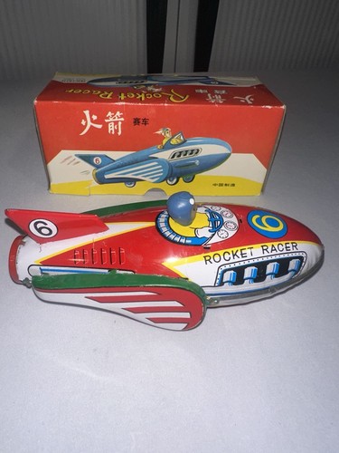 Vintage rocket racer tin - racer,