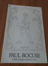 RARE - MENU PAUL BOCUSE - HIVER 1981-1982