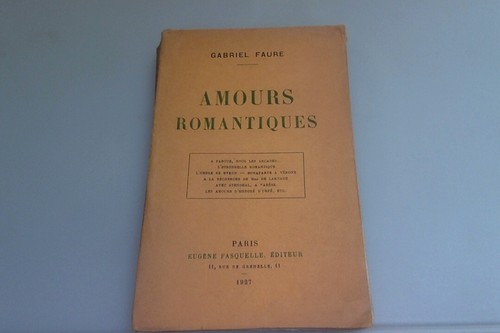 Gabriel faure amours - gabriel,