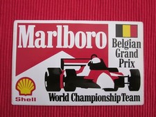AUTOCOLLANT VINTAGE BELGIAN GRAND PRIX SHELL MARLBORO SPA FORMULE 1