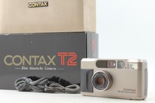 Caméra Argent Contax T2 35Mm Point Et Shooter Film JAPAN [ N MINT+++ Boîte ]