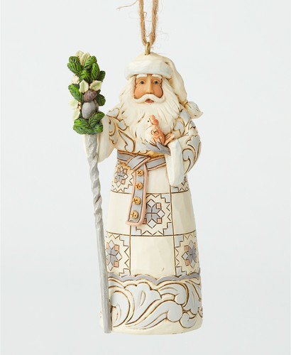 Jim shore white woodland santa - jim,