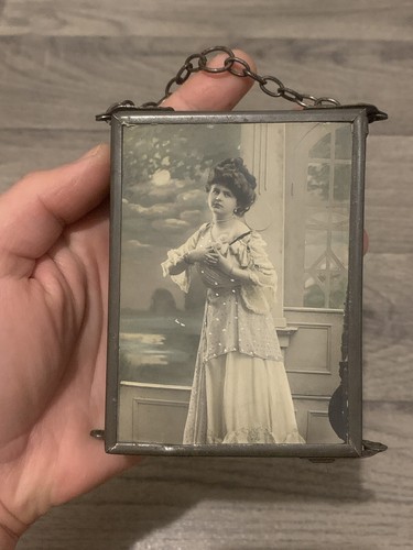 Ancien petit miroir barbier - ancien,