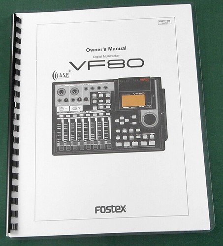 Fostex vf80 owner manual - fostex,